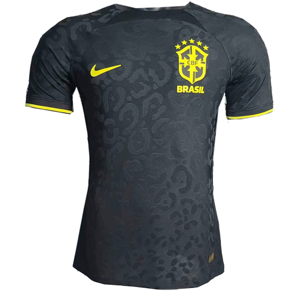 Brazil special jersey player version soccer uniform men's black sportswear football kit top shirt 2023